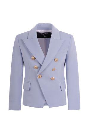 blazer doppiopetto azzurro BALMAIN PARIS KIDS | BY2A64J0371652